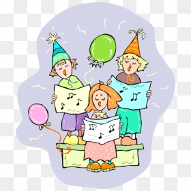 Vector Illustration Of Holiday Festive Season Christmas - Sing Happy Birthday Clipart, HD Png Download - singer vector png