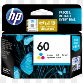 Hp 60 Color Ink Cartridge, HD Png Download - tri color png