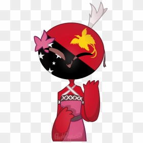 Countryhumans Wiki - Papua New Guinea Flag, HD Png Download - traditional borders png