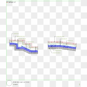 Stair And Ramp Sections - Stair Ramp Section Detail, HD Png Download - ramp png