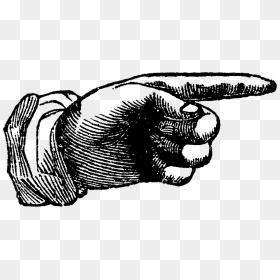 Pointing Hand - Vintage Hand Point Png, Transparent Png - vintage pointing hand png