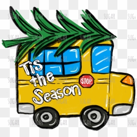 School Bus Christmas Png, Transparent Png - ups truck png