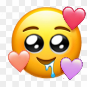 Transparent Heart Face Emoji, HD Png Download - cute emoji png