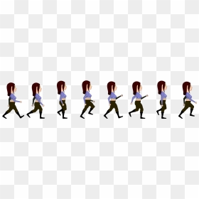 Animated Cartoon Person Walking, HD Png Download - person walking side view png