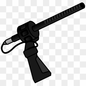 Shotgun Microphone Icon Png, Transparent Png - shotgun silhouette png