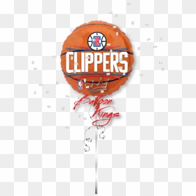 Nba La Clippers Basketball Foil Mylar Balloon - Celtics Balloon, HD Png Download - la clippers logo png