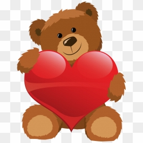 Clipart Teddy Bear With Heart Clip Royalty Free Oso - Teddy Bear Valentine Card, HD Png Download - oso png