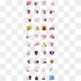 Brown & Cony Custom Stickers Line Sticker Gif & Png - Stiker Line Cony Png, Transparent Png - line stickers png