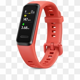 Huawei Band 4 Design - Huawei Band 4 Red, HD Png Download - person walking side view png