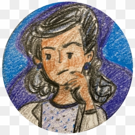 Thinking Illus Female - Illustration, HD Png Download - simple flourishes png