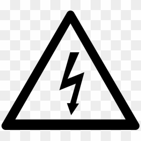 Symbol Hazard High Safety Voltage Electrical Injury - High Voltage Sign Black And White, HD Png Download - hazard png