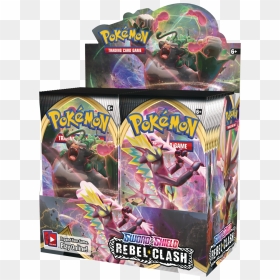 Image Of Pokemon Sword & Shield Rebel Clash Booster - Pokemon Rebel Clash Booster Box, HD Png Download - pokemon text box png