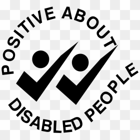 Positive About Disabled People Logo Black And White - Positive About Disabled People Logo, HD Png Download - people logo png