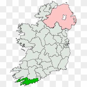 Cork South West - Map Of Ireland Black And White, HD Png Download - cork png