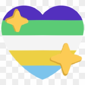 Image - Pride Sparkle Heart Transparent Emoji, HD Png Download - yellow heart emoji png
