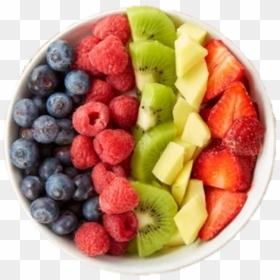#fruit #fruitbowl #kiwi #blueberry #strawberry #raspberry - Berry, HD Png Download - fruit bowl png