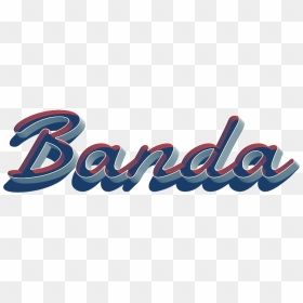 Banda 3d Letter Png Name - Binder Name In Calligraphy, Transparent Png - banda png