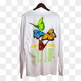 Playboi Carti Butterfly Long Sleeve - Playboi Carti Butterfly Tour Shirt, HD Png Download - playboi carti png