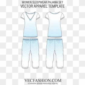Vector Clothes Pajama - Crop Top Flat Sketches, HD Png Download - pajamas png