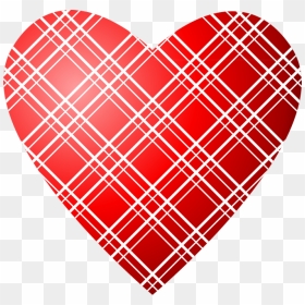 Heart Clip Art Plaid - Coração Xadrez Png, Transparent Png - corações png