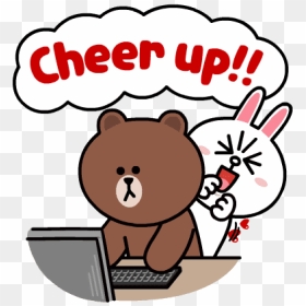 Brown & Cony Sweet Love - Sticker Cony And Brown, HD Png Download - line stickers png