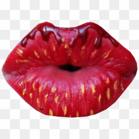 Chocolate Covered Strawberry Lips - Strawberry, HD Png Download - labios png