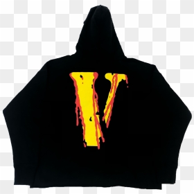 Vlone Smiley Face Hoodie Black - Hood, HD Png Download - vlone logo png