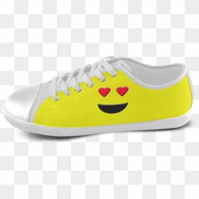 Emoticon Heart Smiley Women"s Canvas Shoes - Suede, HD Png Download - yellow heart emoji png