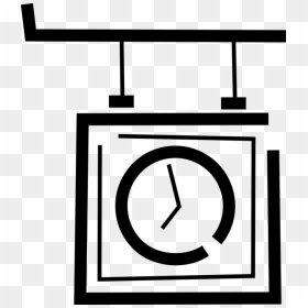 Vector Illustration Of Subway Station Time Clock ,, HD Png Download - subway train png