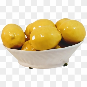 Lemon Fruit Bowl Png, Transparent Png - fruit bowl png
