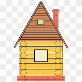Russian Wood House Clip Arts - Wooden Houses Clipart, HD Png Download - wood log png