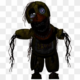 Fnaf 4 Chica Png Black And White Download - Withered Withered Withered Chica, Transparent Png - chica png