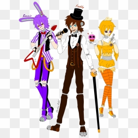 Human Freddy And Chica , Png Download - Freddy Bonnie Chica Human, Transparent Png - chica png