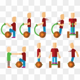 Segway Free Vector Art , Png Download - Clip Art, Transparent Png - vector art png