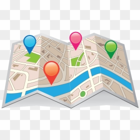 Mapping Geographic Information System, HD Png Download - folded map png