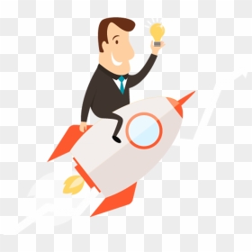 Launch A Brand New Website - Man On A Rocket Clipart, HD Png Download - launch png