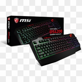 Msi Ds4200 Interceptor Gaming Keyboard - Msi Interceptor Ds4200 Gaming, HD Png Download - gaming keyboard png
