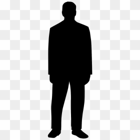 Transparent Men Silhouette Png - Black Outline Of Man, Png Download - guy standing png
