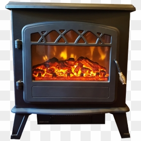 Electric Log Burner Transparent Image - Wood-burning Stove, HD Png Download - wood log png