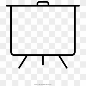 Free Easel Coloring Page - Presentacion Pantalla, HD Png Download - projector screen png