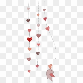 Kids Hearts Bird Wall Sticker - Heart, HD Png Download - corações png