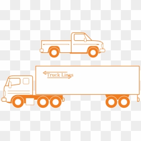 Semi And Pickup Trucks Clip Arts - Clipart Black And White Truck Car, HD Png Download - trucks png
