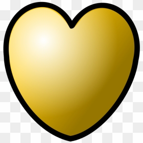 Heart Gold Theme - Cartoon Of Gold Heart, HD Png Download - oro png