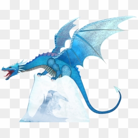 Cryodragon Ice Dragon On Iceberg - Ice Dragon Png, Transparent Png - ice dragon png