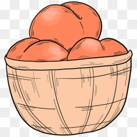 Peaches In A Bowl Clipart, HD Png Download - fruit bowl png