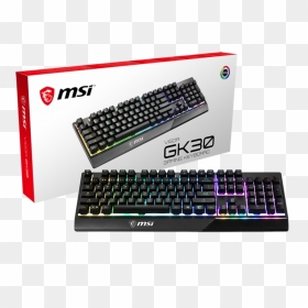 Msi Vigor Gk30 Rgb Mechanica-like Gaming Keyboard - Msi Gaming Keyboard Vigor Gk30 Us, HD Png Download - gaming keyboard png
