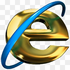 #internetexplorer #internet #explorer #icon #aesthetic - Gold Internet Explorer Icon, HD Png Download - internet explorer png