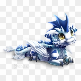 Ice Dragon Png Pic - Cute Blue Baby Dragon, Transparent Png - ice dragon png