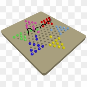Chinese Checkers Game In Progress - Chinese Checkers Clipart Transparent, HD Png Download - checkers png