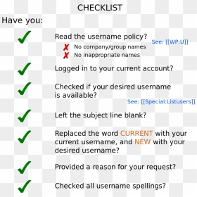 Wp Chu Checklist - Checklist For Telling Time, HD Png Download - check list png